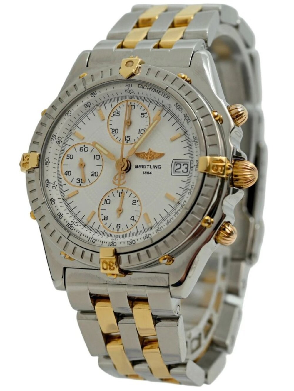 Breitling 40mm Men's Chronomat White Dial Two-Tone Automatic Watch Ref: B13050.1